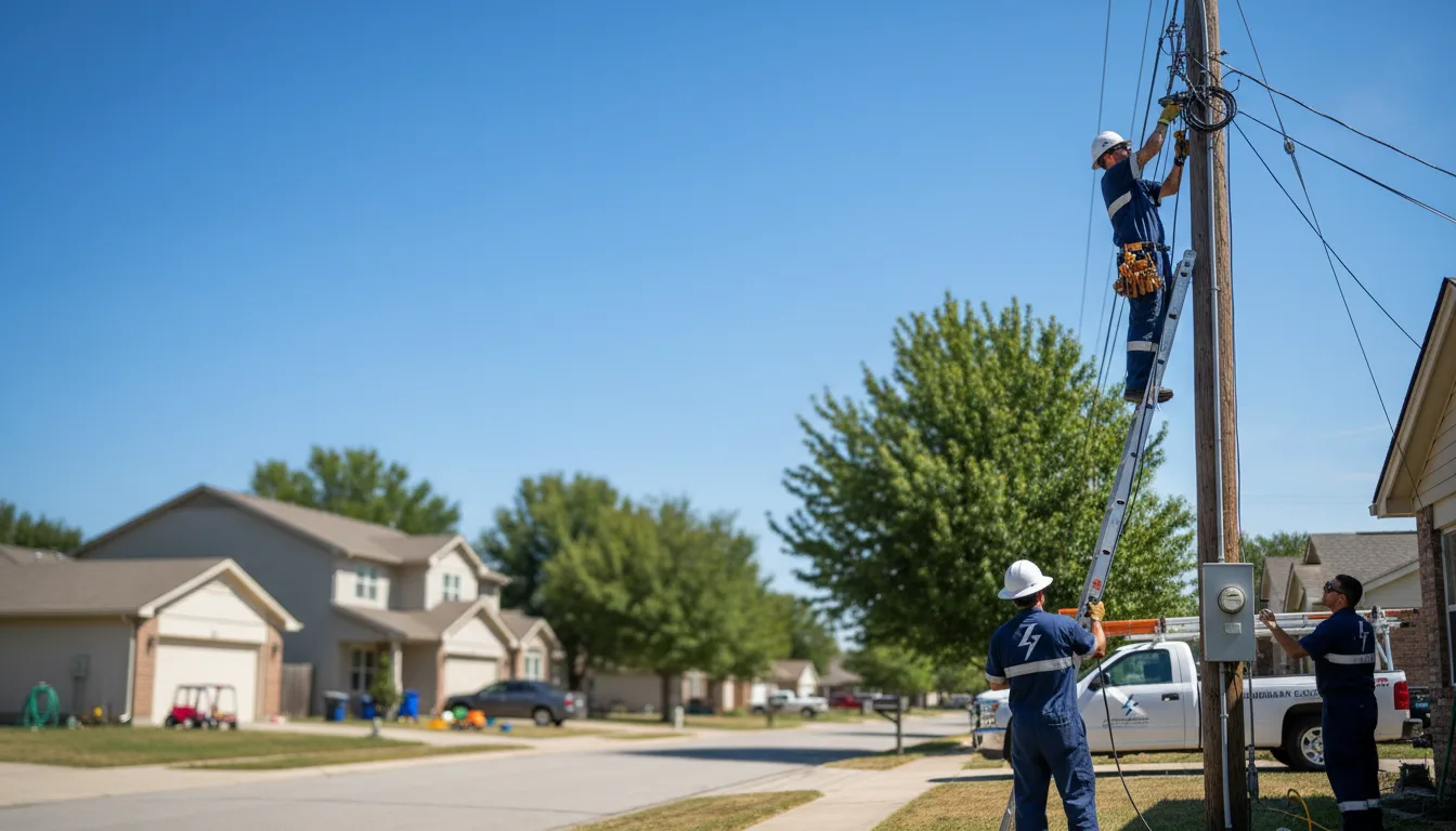 Residential electrician providing installation services in Menlo, GA